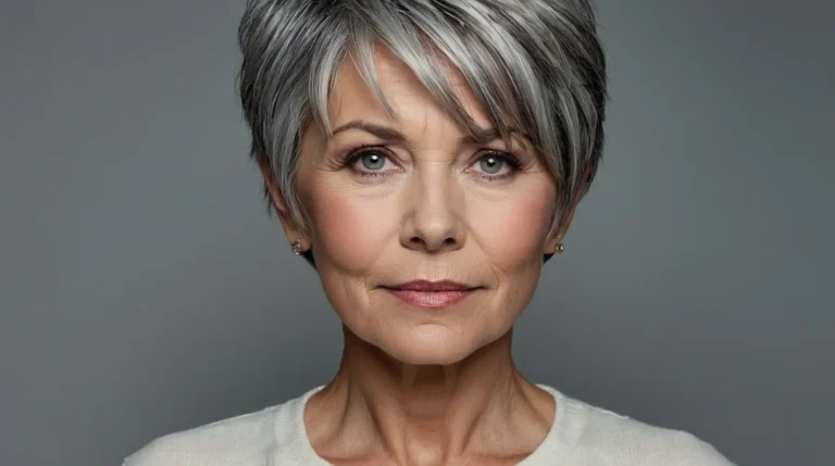 17 Short Hairstyles for Women Over 50 with Gray Hair
